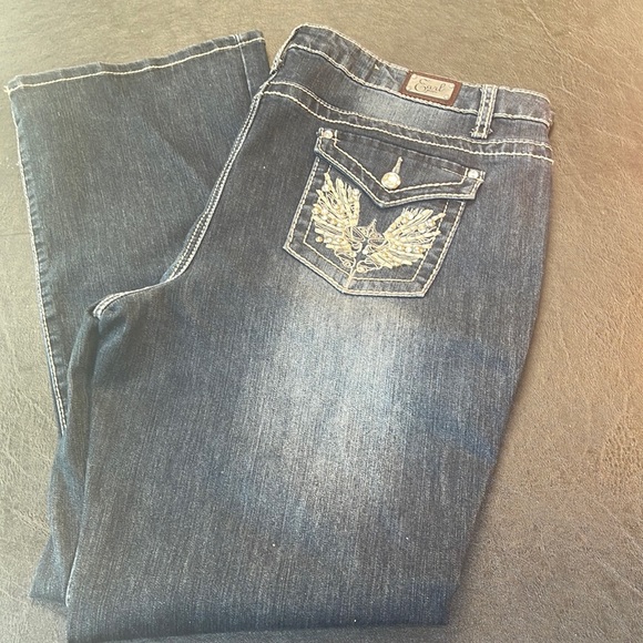 Earl Wide leg bedazzled Jeans - Picture 1 of 9